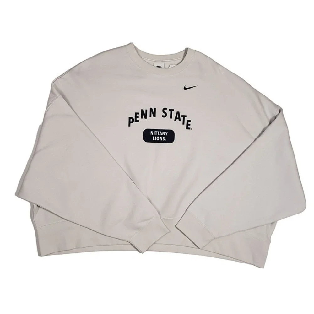 Nike Womens Penn State Nittany Lions Loose Fit Crop Sweatshirt Size‎ XXL NWT